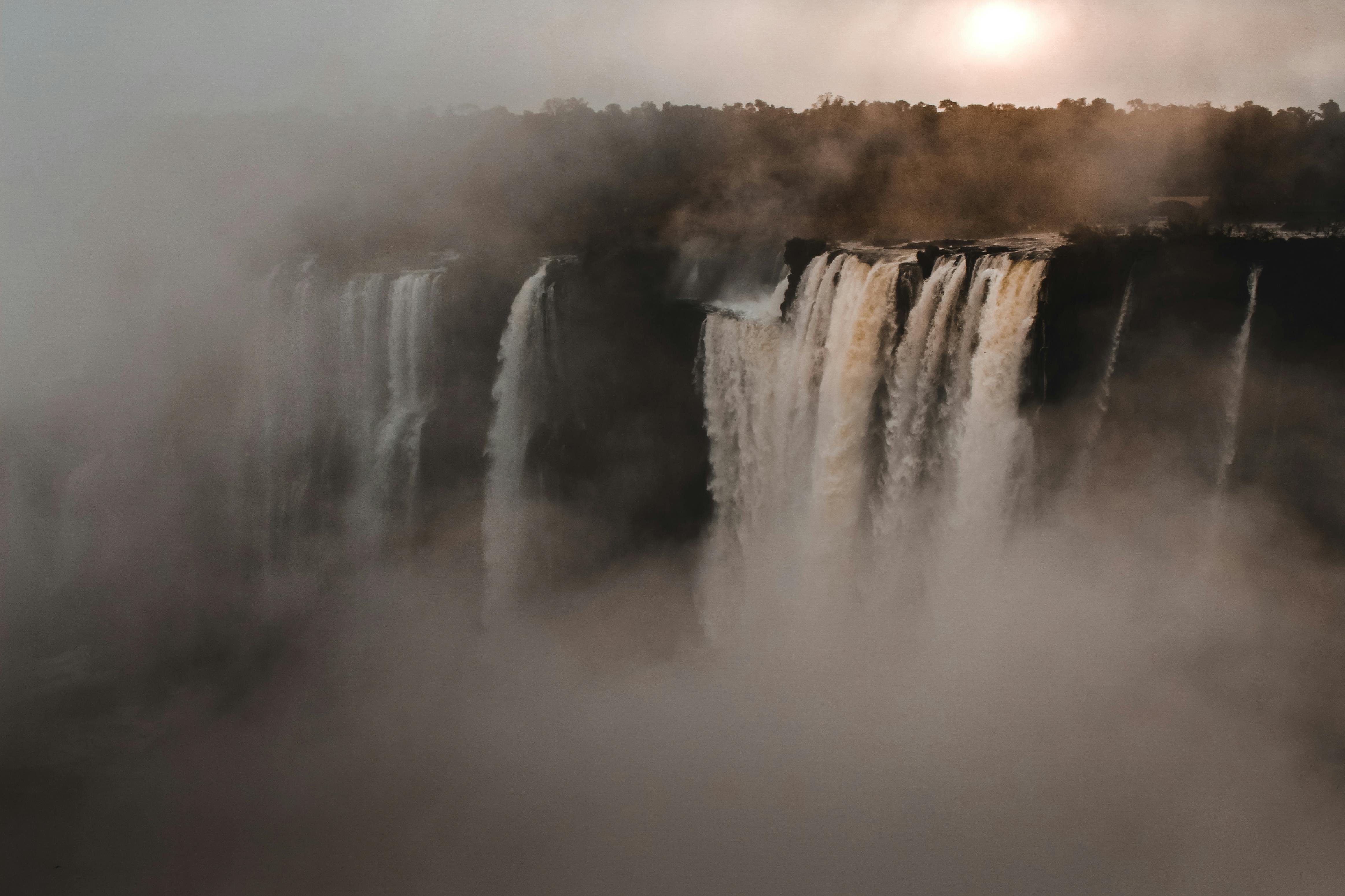 Natural wonder waterfalls river nature landscape
